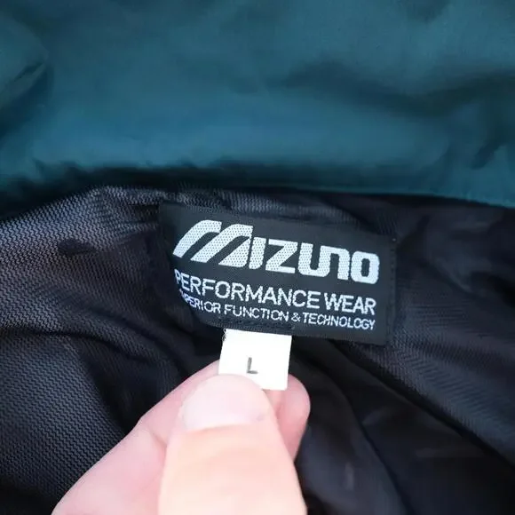 Vintage 90’s Mizuno Performance Wear Full Zip Windbreaker Jacket Navy Men's L